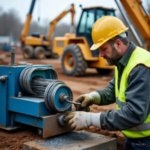 เครื่องอัดสายไฮดรอลิคในงานก่อสร้าง